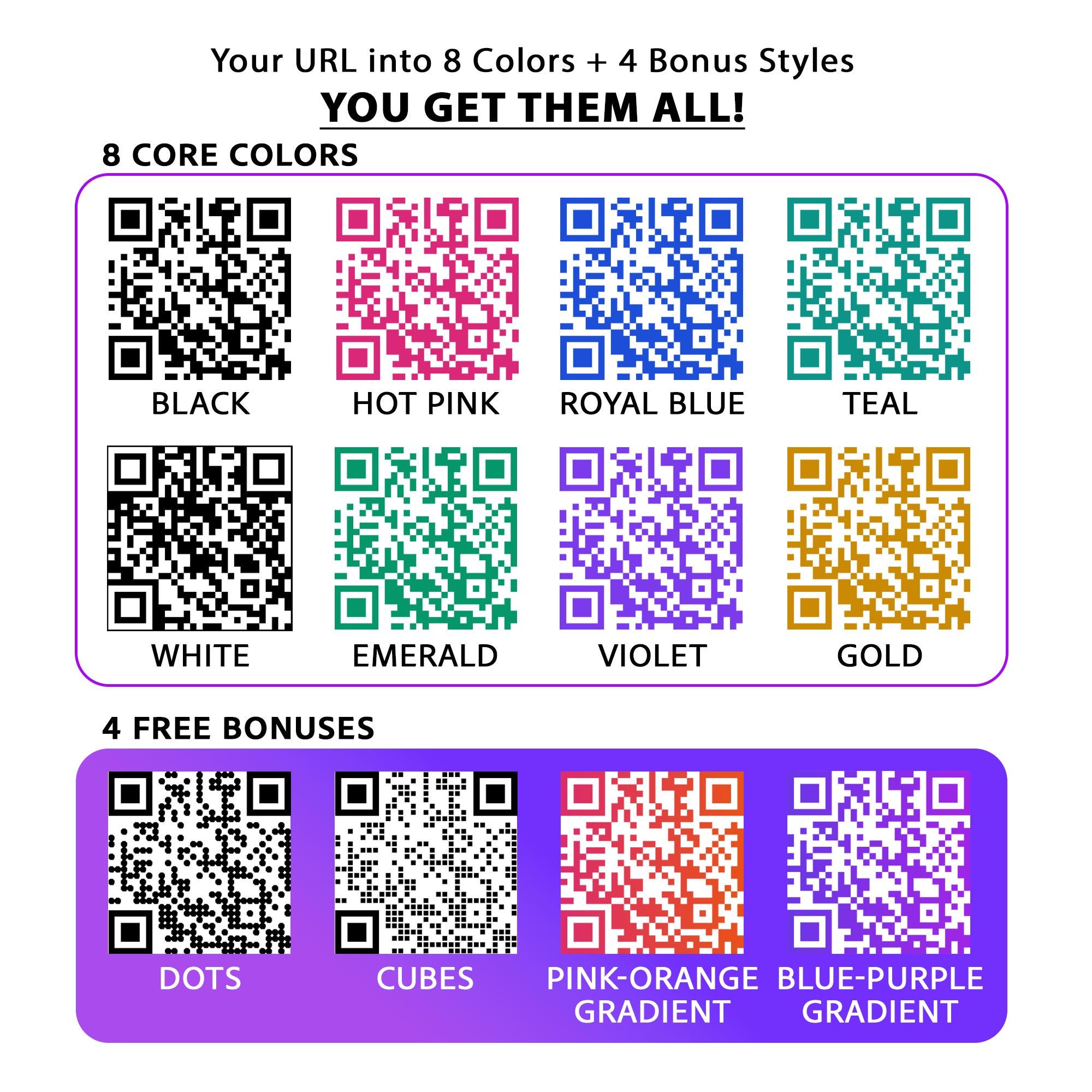 Styles's Qr Code FAST Custom QR Code PNG | Includes All 8 Colors + 4 Bonus Styles ...