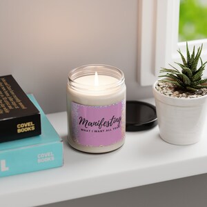 Scented Soy Candle Manifesting what i want candle Affirmation candle Manifesting for her Busy Manifesting gift bestfriend gift Manifestation