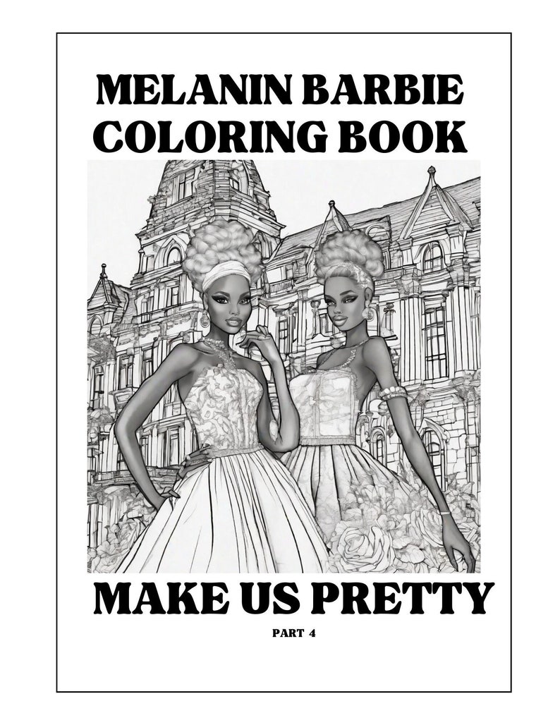 Melanin Barbie Coloring Book// Adult Coloring Book// Women Coloring ...
