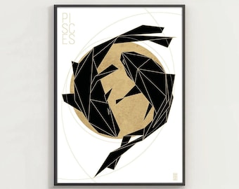 Pisces - Astrology Decor Pisces Poster - Zodiac Wall Decor for Astrology Enthusiast