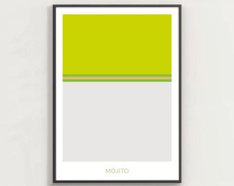 Mojito - Minimal Poster - Home Decor Poster, Gift, Wall Art