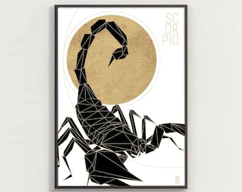 Scorpio - Astrology Decor Scorpio Poster - Zodiac Wall Decor for Astrology Enthusiast