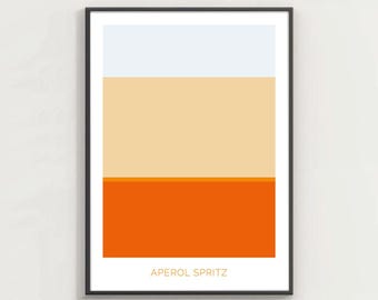 Aperol Spritz - Minimal Poster - Home Decor Poster, Gift, Wall Art