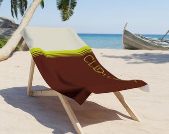Rhum&Cola Beach Towel | Stylish Poolside Accessory, Summer Gift, Travel Essential, Spa Day Must-Have, Vibrant Beach Gear