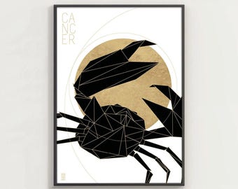 Cancer - Astrology Decor Sagittarius Poster - Zodiac Wall Decor