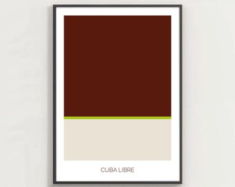 Rhum & Cola - Minimal Poster - Home Decor Poster, Gift, Wall Art