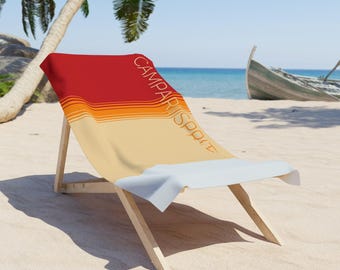 Campari Spritz Beach Towel | Stylish Poolside Accessory, Summer Gift, Travel Essential, Spa Day Must-Have, Vibrant Beach Gear