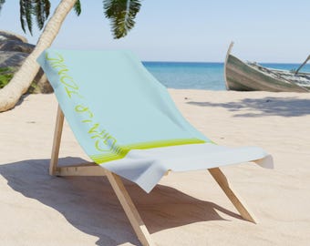 Gin&Tonic Beach Towel | Stylish Poolside Accessory, Summer Gift, Travel Essential, Spa Day Must-Have, Vibrant Beach Gear