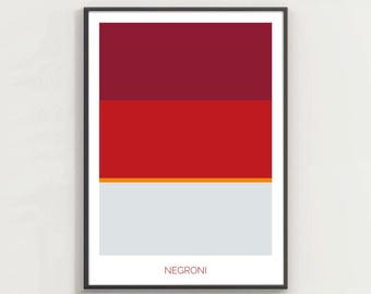 Negroni - Minimal Poster - Home Decor Poster, Gift, Wall Art