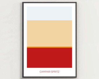 Campari Spritz - Minimal Poster - Home Decor Poster, Gift, Wall Art
