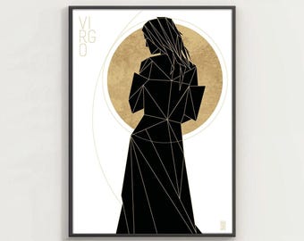 Virgo - Astrology Decor Virgo Poster - Zodiac Wall Decor for Astrology Enthusiast
