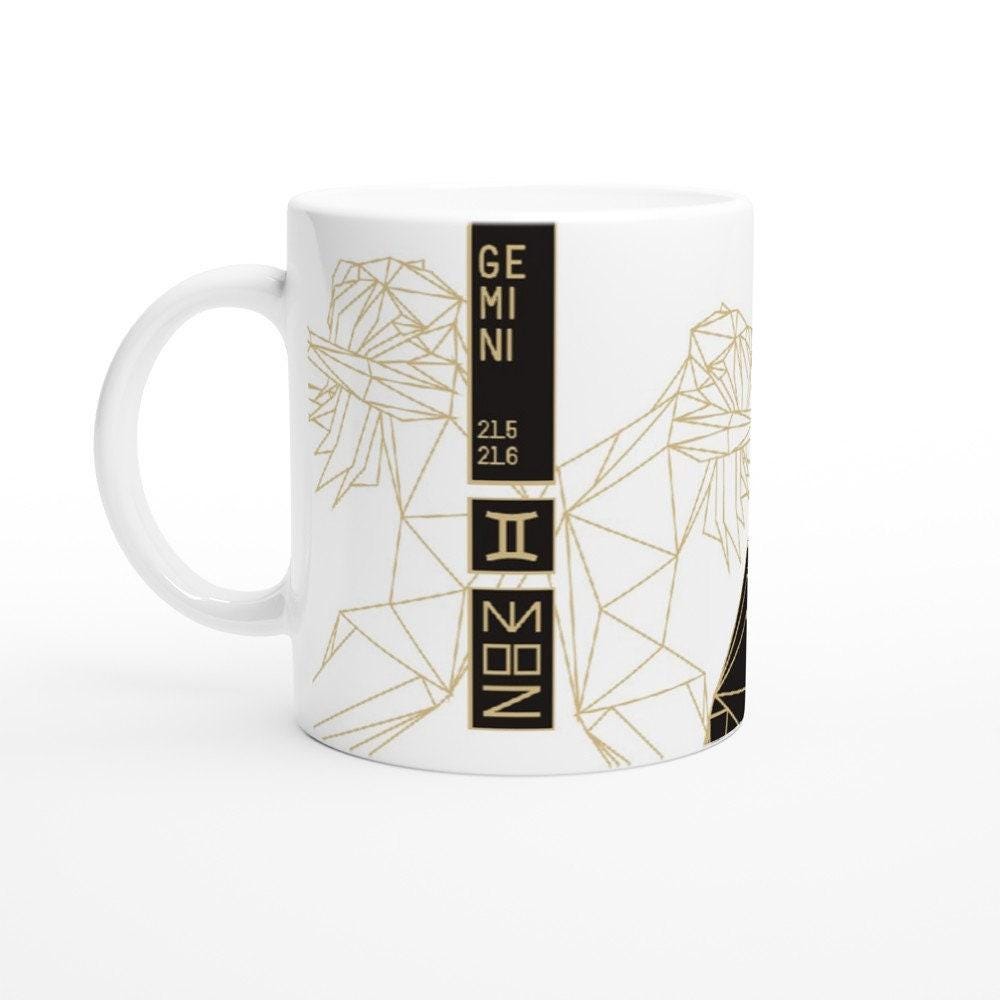 Gemini - Tazza In Ceramica Con Motivo Oroscopo 325 Ml - Regalo Personalizzato Per I Gemelli, Lavabile In Lavastoviglie