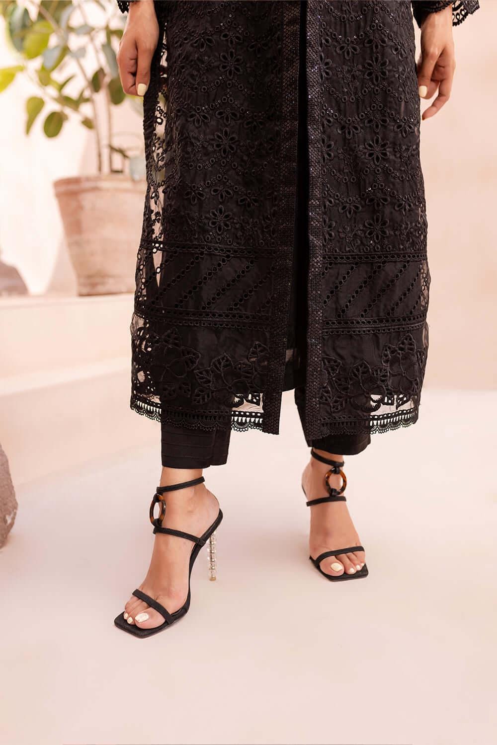 pakistani black dress design Pakistani Designer Black Organza Embroidered 3 PCS Suit | Pakistani Formal  Eid Dress | Festive Wear | Black Embroidered Suit