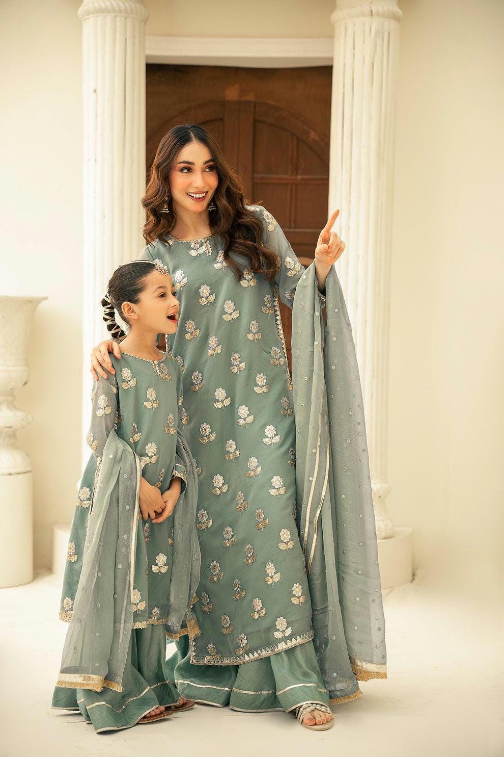Mother Daughter Matching Salwar Kameez