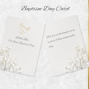 avec amour le jour de votre baptême | Cartes de baptême | Cadeau de baptême | Cartes de vœux | Carte de filleul, baptême