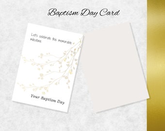 Lets Celebrate This Memorable Milestone | Baptism Card | Baptism Gift | Congratulations Card | Confirmation Card | Keepsake | Printable