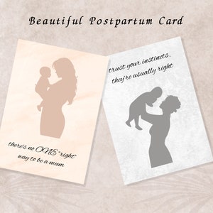 Motherhood Affirmation Cards | New Mum Card | New Mum Gift | Postpartum Cards | Positive Affirmation Card | Mother's Day Card