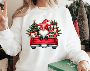 Linda camisa de gnomo de Navidad, camisetas a juego de la familia de Navidad, suéter de feliz Navidad, lindo suéter de Navidad, camisa de fiesta de Navidad, camiseta de Navidad acogedora