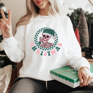 Skeleton Santa Shirt, Weihnachten Skelett Shirt, lustige Weihnachts Shirt, Weihnachten Schädel Shirt, lustige Weihnachts T-Shirts, Weihnachten Schädel Shirt, Santa Shirt
