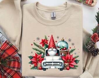 Linda camisa de gnomo de Navidad, camisetas a juego de la familia de Navidad, suéter de feliz Navidad, lindo suéter de Navidad, camisa de fiesta de Navidad, camiseta de Navidad acogedora