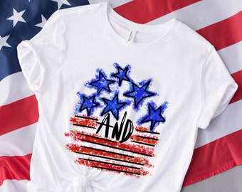 Stars and Stripes Shirt, Retro American Flag, 4th of July