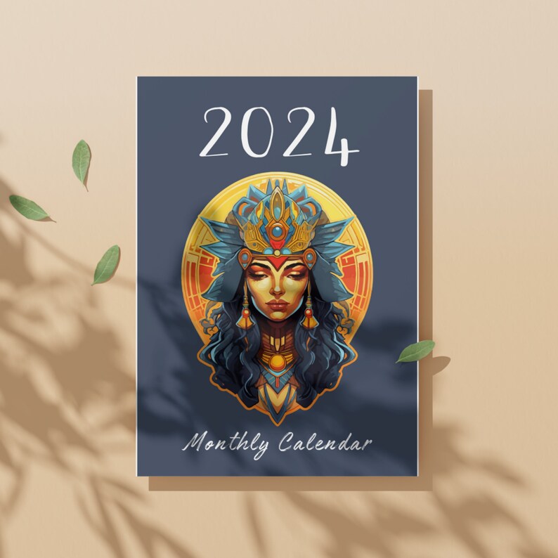 Printable 2024 Monthly Calendar Desk Wall Calendar Digital Download