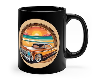 Lowrider Kaffeetasse, Lowrider Strandbecher, Lowrider auf der Strandkaffeetasse 11 Unzen schwarze Tasse, Lowrider