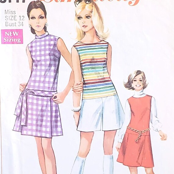 Simplicity 8147 Sz 12 B34 barboteuse-pull-jupe robe Patron de