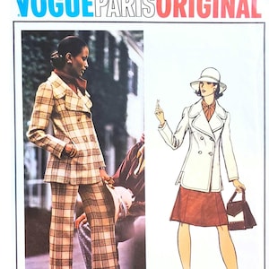 Vogue Paris Original 2995 Pierre Cardin Size 8 B31.5 Jacket Pants Skirt - Vintage 1970s Sewing Pattern