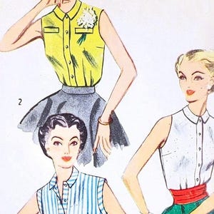Simplicity 4238 - 1950s Blouse Set - Bust 30 Vintage Sewing Pattern