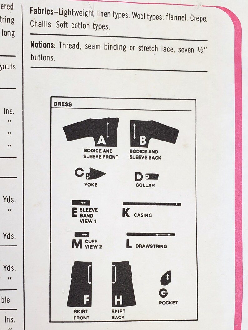 1970s Pullover Shirtdress, Drawstring Waist Size 10, Bust 32.5 ©1979 Simplicity 8675 Vintage Paper Sewing Pattern. image 6