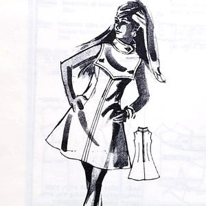Patrón de costura por encargo para vestido de los años 60, talla FF 10, busto 32,5, Austine La Mar F-575