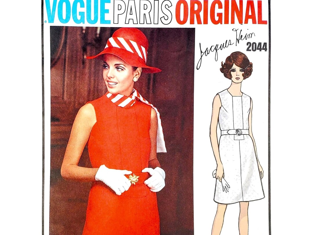 Robe Vintage Vogue Par Jacques Heim Années 1960 - Modèle 1574 - Taille B34 - Neuve