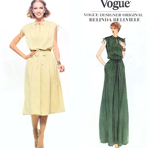 Vogue Designer 1928 Belinda Belleville - Pullover Dress Size 8 B31.5 - Vintage 1970s Sewing Pattern