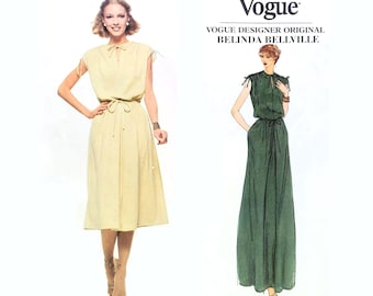 Vogue Designer 1928 Belinda Belleville - Pullover Dress Size 8 B31.5 - Vintage 1970s Sewing Pattern