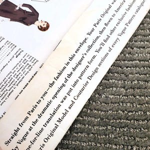 Vogue Paris Original 1596 UNCUT Jacques Griffe Rozmiar 10 B31 Sukienka i płaszcz - Wykrój do szycia w stylu vintage z lat 60. XX wieku zdjęcie 7