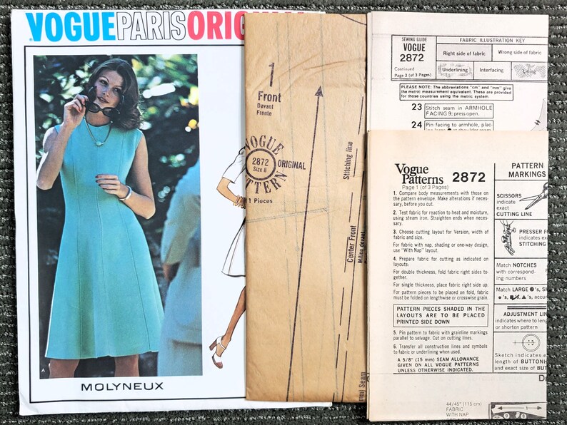 Patron De Couture VOGUE MOLYNEUX Rare - Taille 14 - Patron Pour Robe NEUF