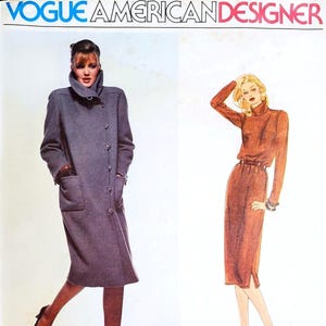 Vogue American Designer 2288 Coat and Dress by John Anthony Size 12 B34 - Vintage 1970s  Sewing Pattern