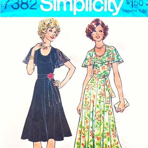 Vintage 1970s Dress Sz 12 B34 Simplicity 7382 Vintage Sewing Pattern