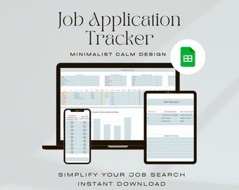 Job Search Planner & Tracker | Job Application Tracker Template | Job Search Organizer | Interview Tracker | Career Shift | How to Get A Job