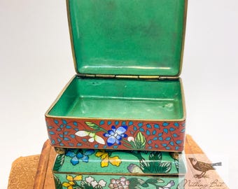 Antieke Victoriaans/Edwardiaans Chinese cloisonné scharnierende dozen, APART VERKOCHT, ca. 1891 - 1919