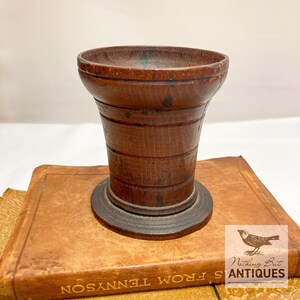 Antique Victorian Treenware Pounce Pot, 19th Century Wood, ca. 1800