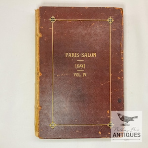 Libro antiguo de la exposición del Salón de París de 1891, volumen IV, E. Bernard & Co., 80 págs., ca. 1891