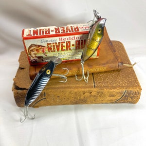 Vintage Heddon River Runts Spook Floater and Sinker and Box ca. 1950s