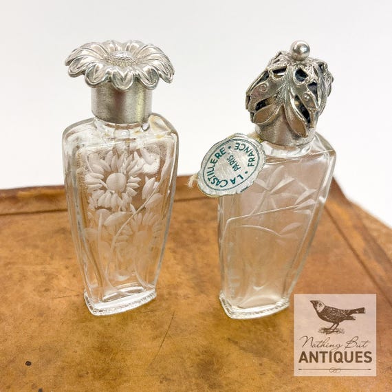 Antique French Mini Perfume Bottles, La Castillere Pomme D'amour