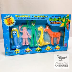 Vintage Gumby Pokey & Friends Posable Figures, Prema New In Unopened Box, ca. 2001