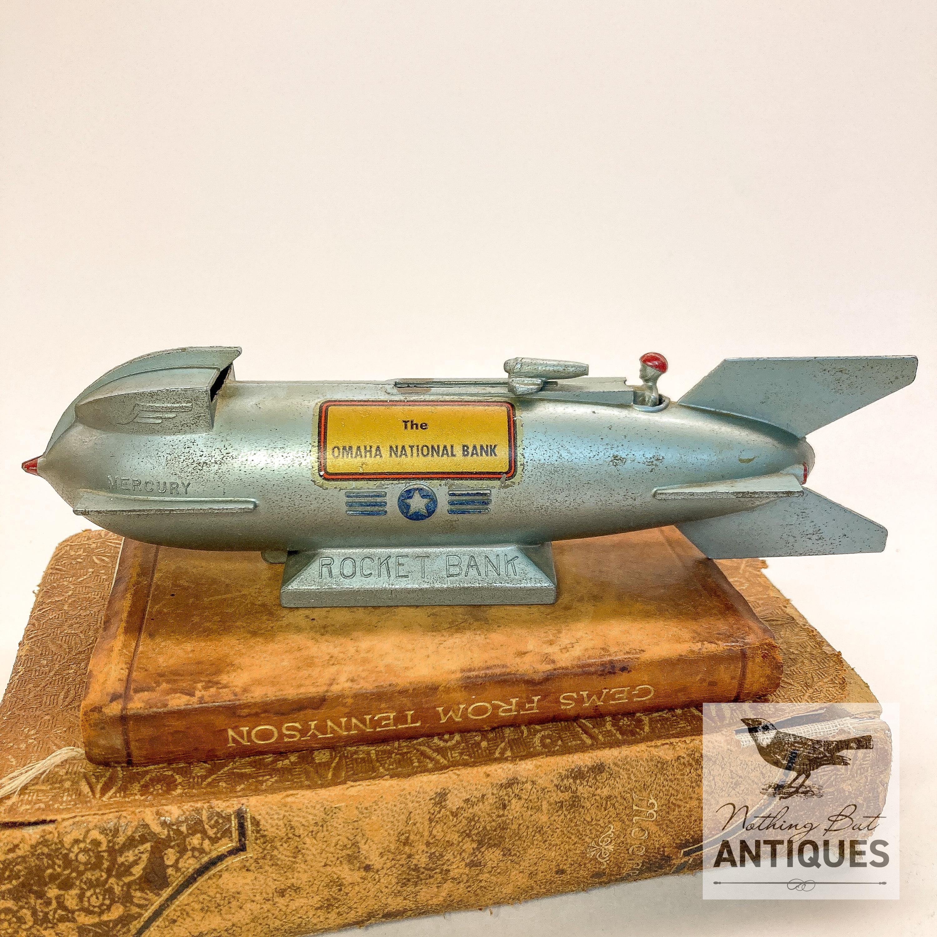ロケット型　貯金箱　USA ヴィンテージ　Satellite Coin Bank Rocket Bank Vintage - Etsy