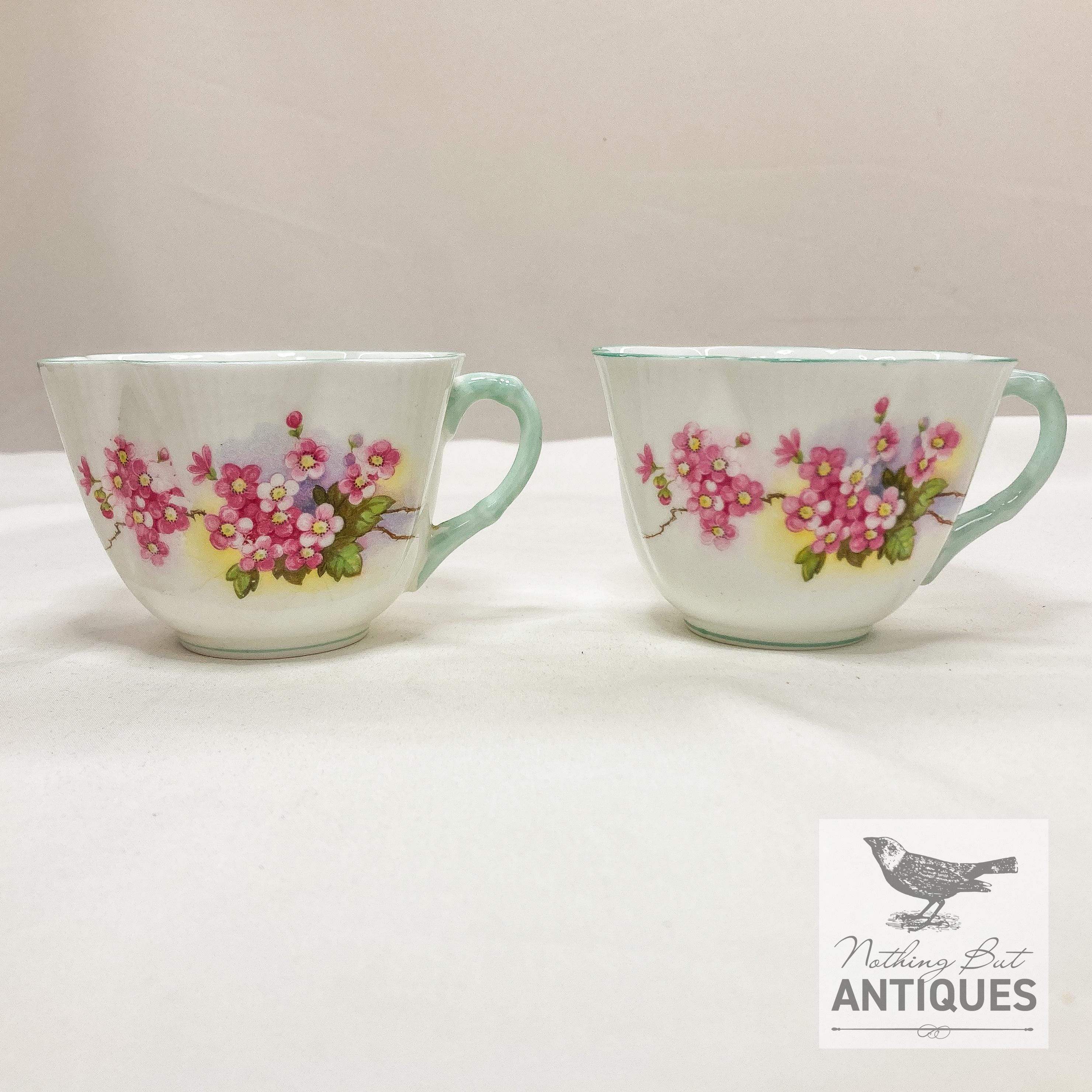 Vintage Shelley Dainty Tea Cup & Saucer Sets With Nut/bonbon Dish