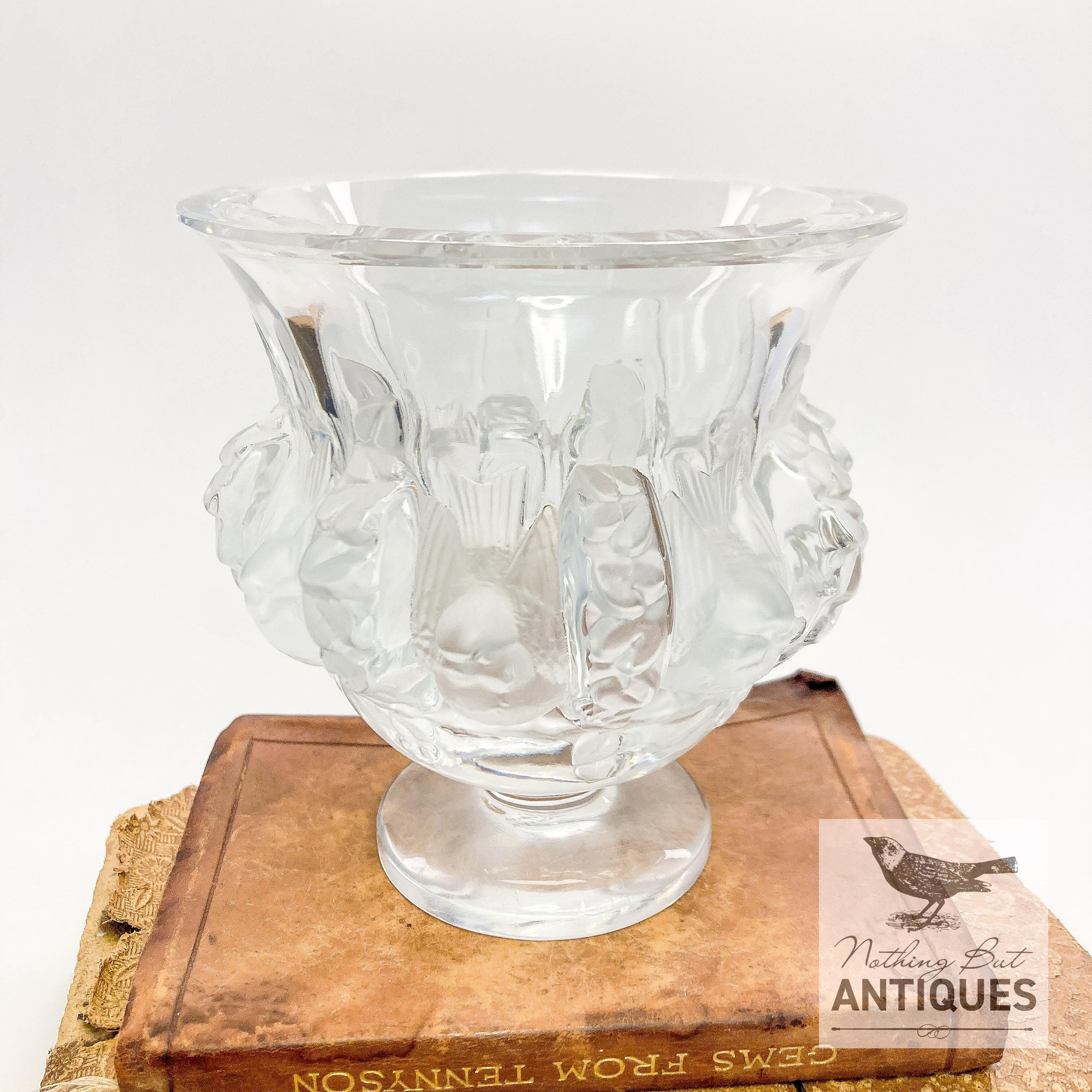 LALIQUE クリスタル皿 未使用品　ケースあり約40㎝ Lalique Crystal Vase - Etsy