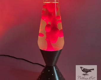 Vintage Genuine Red LARGE Lava Lite Lamp, WORKING, Glass & Aluminum, 16.5 in., ca. 1960s